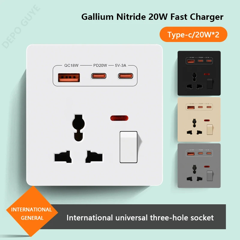 Electronics Gadgets For Home - Presa a Muro Universale a 3