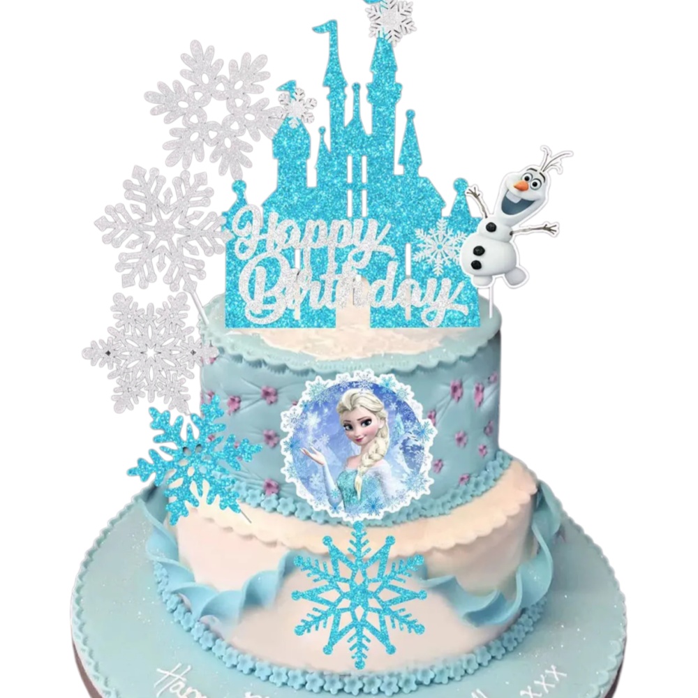 Elsa Gadget - Set di 8 Decorazioni per Torta