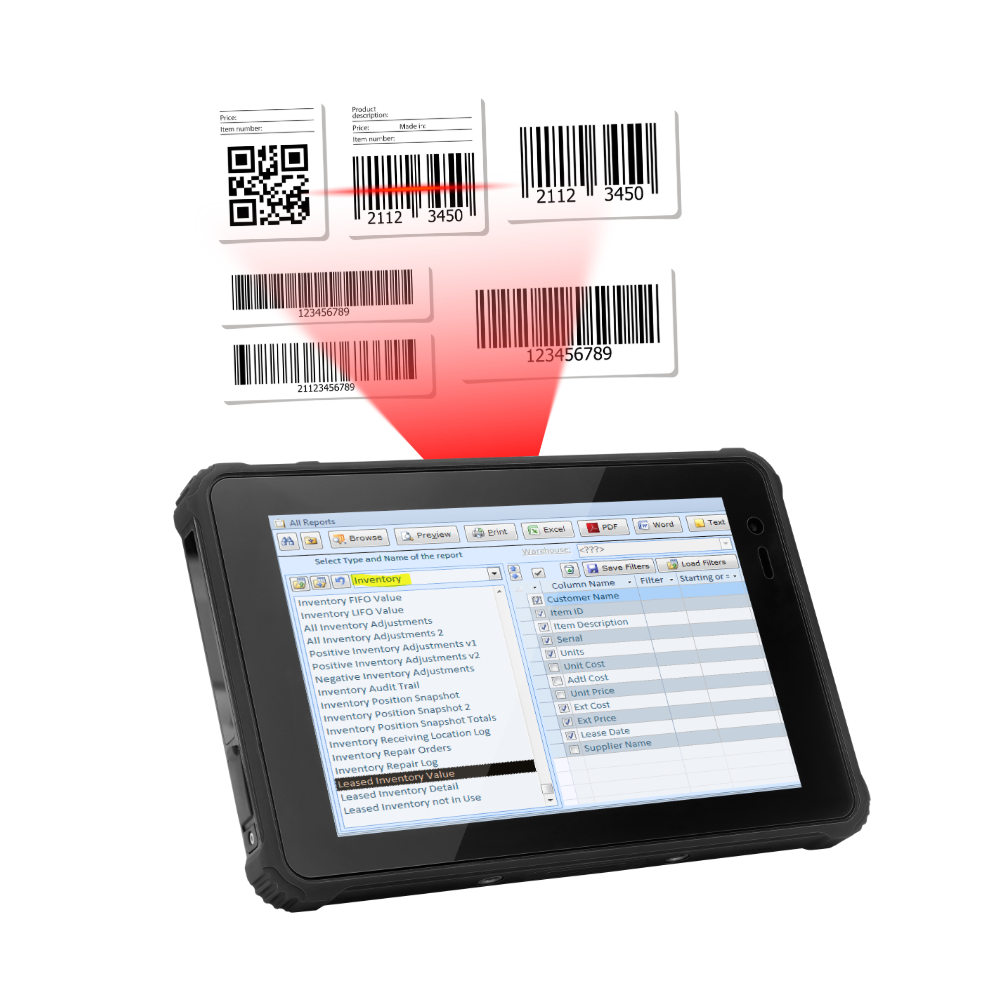 Barcode Scanner Wireless - HUGEROCK H81 Tablet PC Industriale Robusto