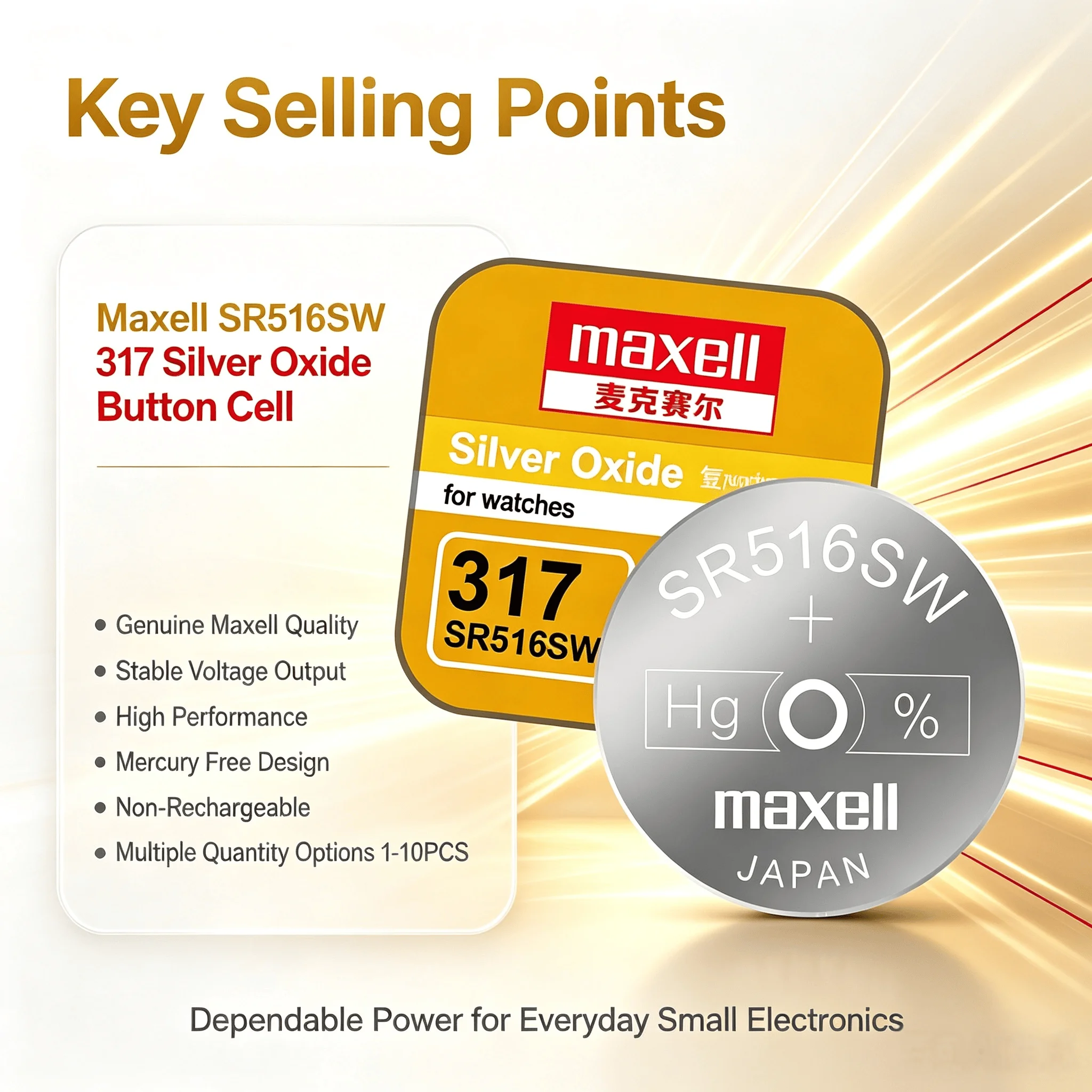 Maxell SR516SW 317 Batteria a  - Electronics And Gadgets Ce recensione e prezzo