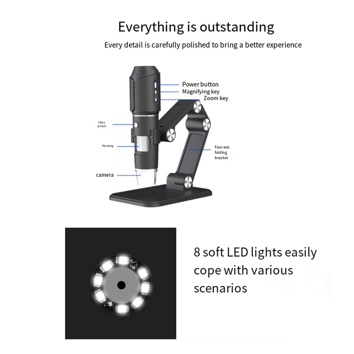 Microscopio wireless A06K, mic - Usb Microscope Digital recensione e prezzo